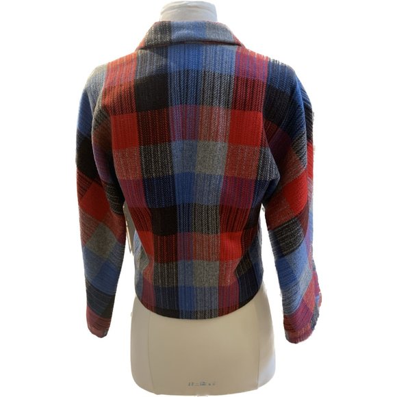 Marc by Marc Jacobs Vintage Women's Wool Plaid Double-Breasted Blazer - Size M - Picture 3 of 9
